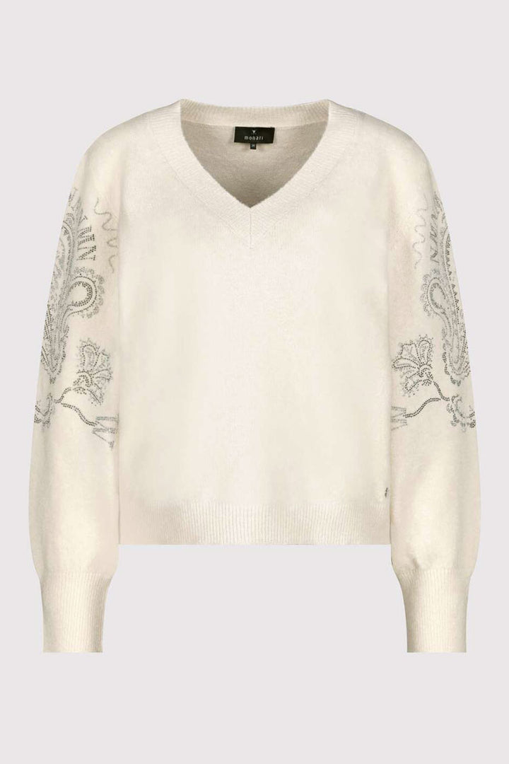 V-Neck Reversible Pullover in Sandshell