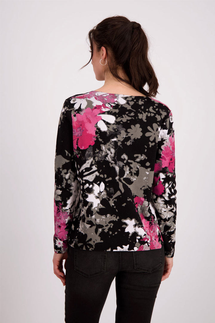 V-neck Floral Printed Jumper