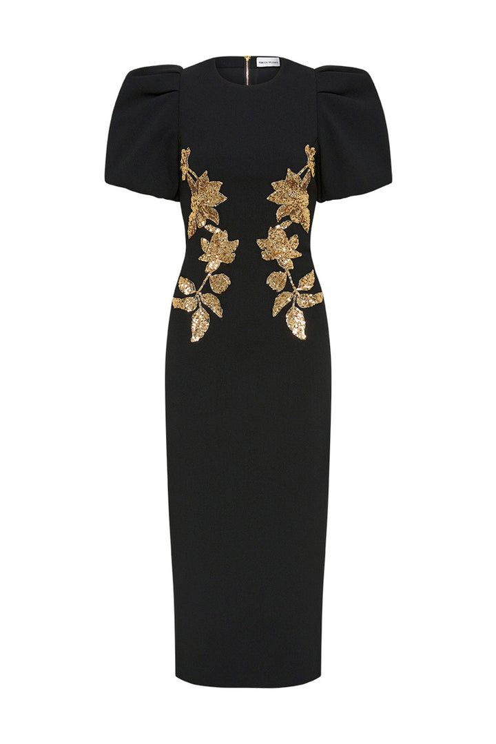 Versailles Midi Dress in Black