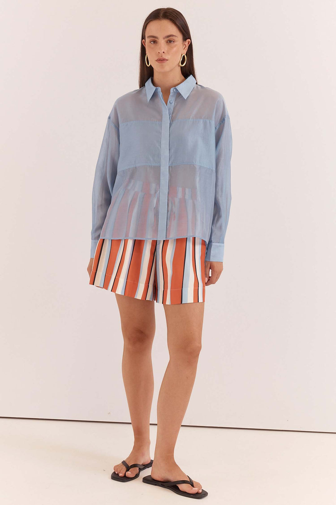 Val Oversized Shirt in Pale Blue