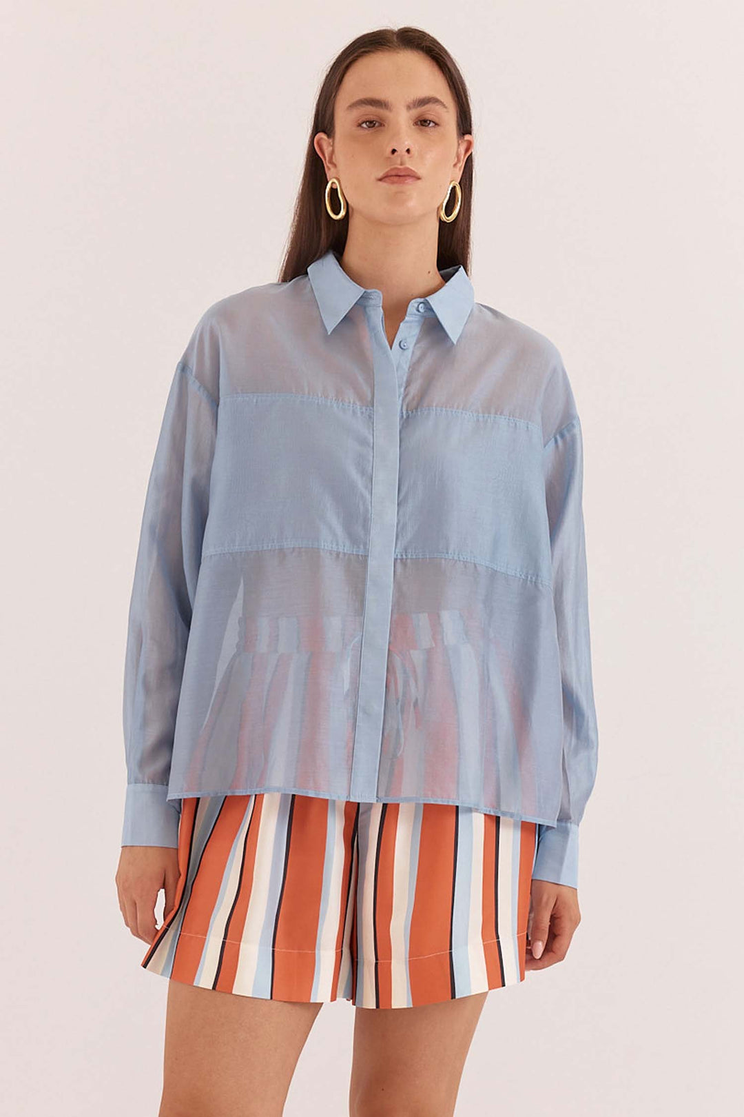 Val Oversized Shirt in Pale Blue