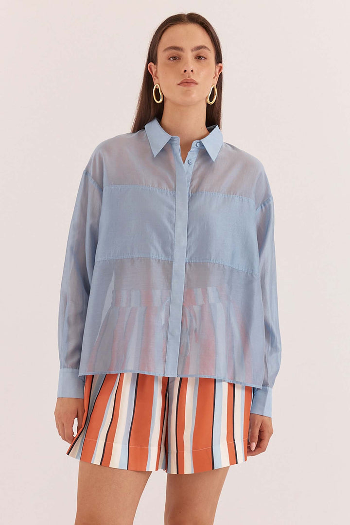 Val Oversized Shirt in Pale Blue