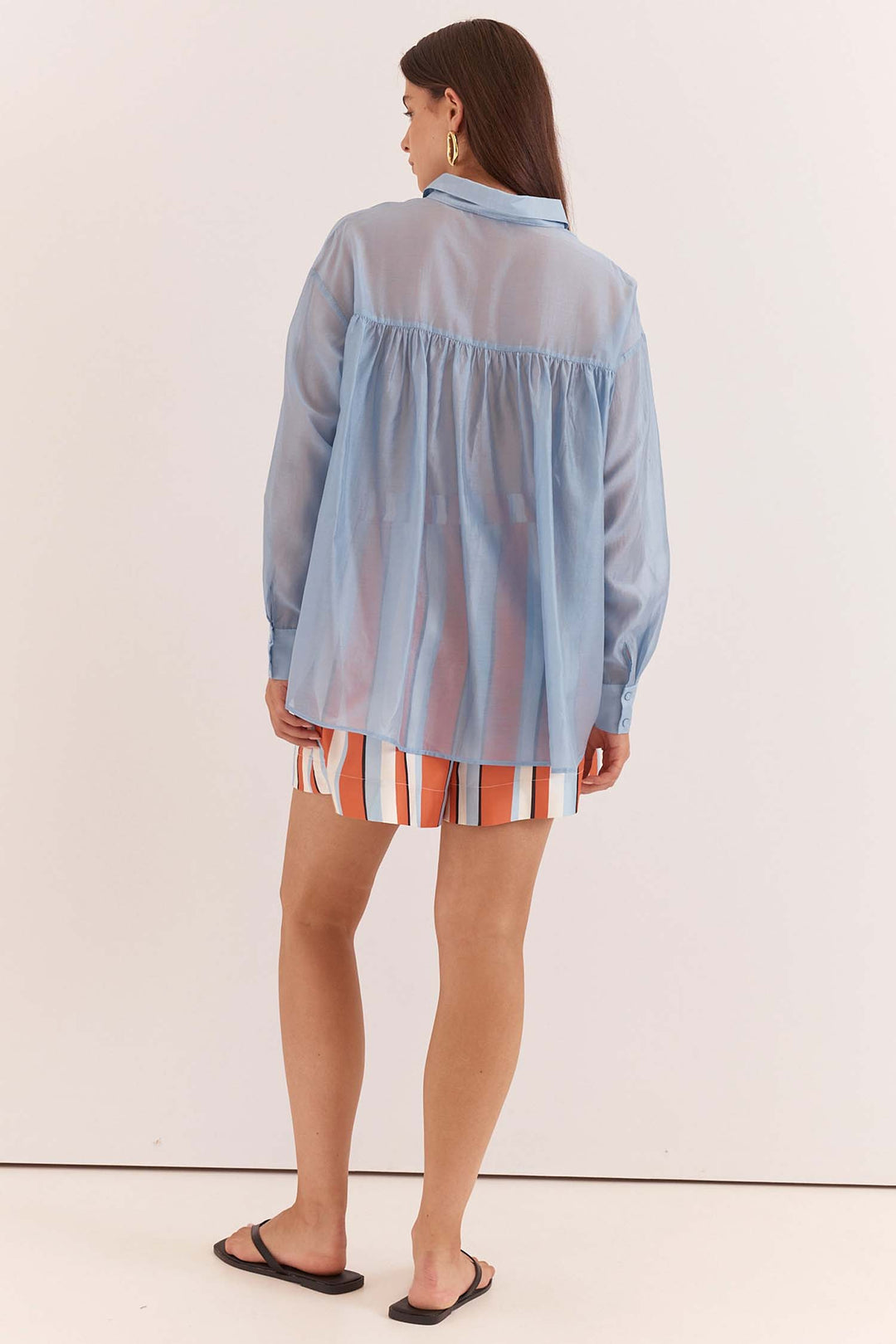 Val Oversized Shirt in Pale Blue