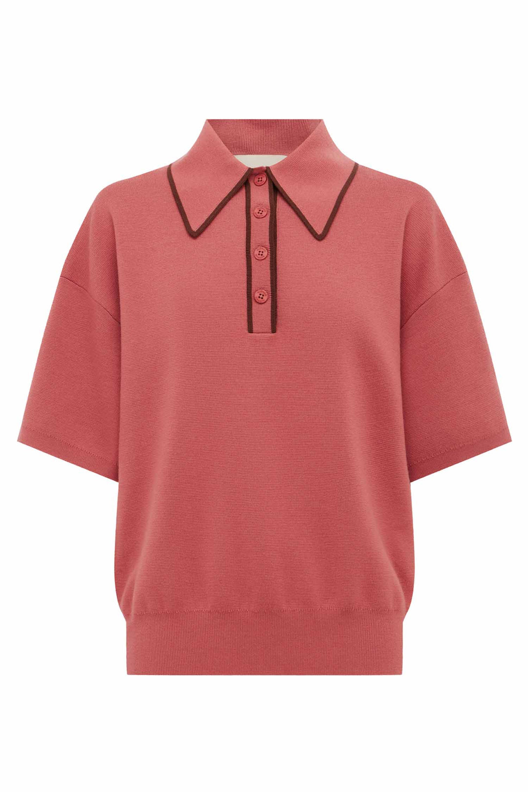 Valentina Knit Polo in Blush