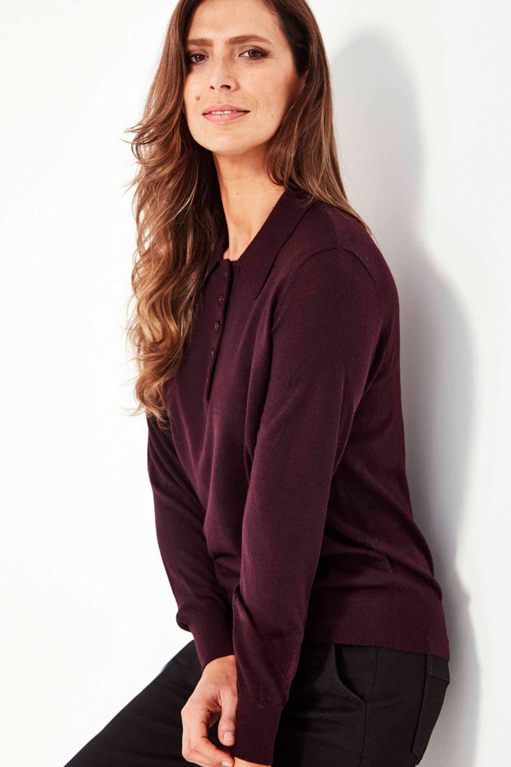 Valley Sweater in Black Cherry