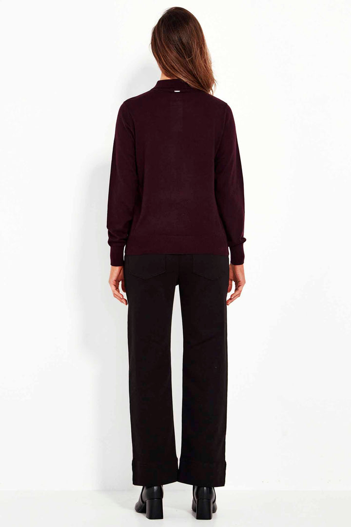 Valley Sweater in Black Cherry