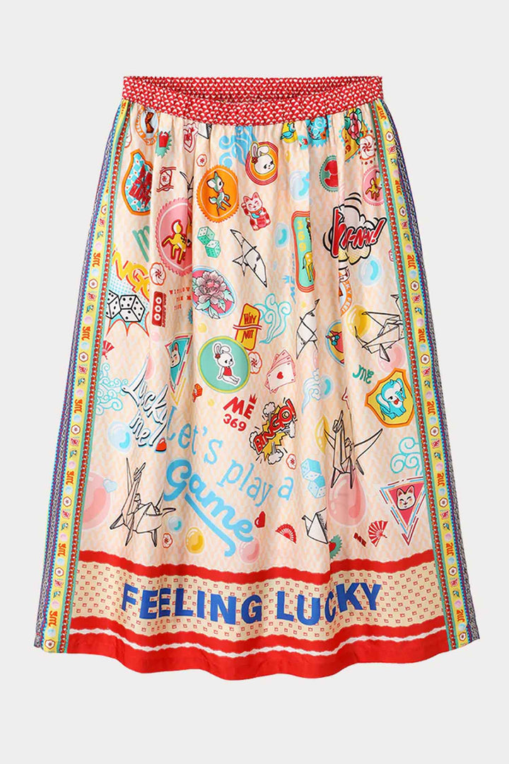 Vanessa Midi Skirt in Lucky Me