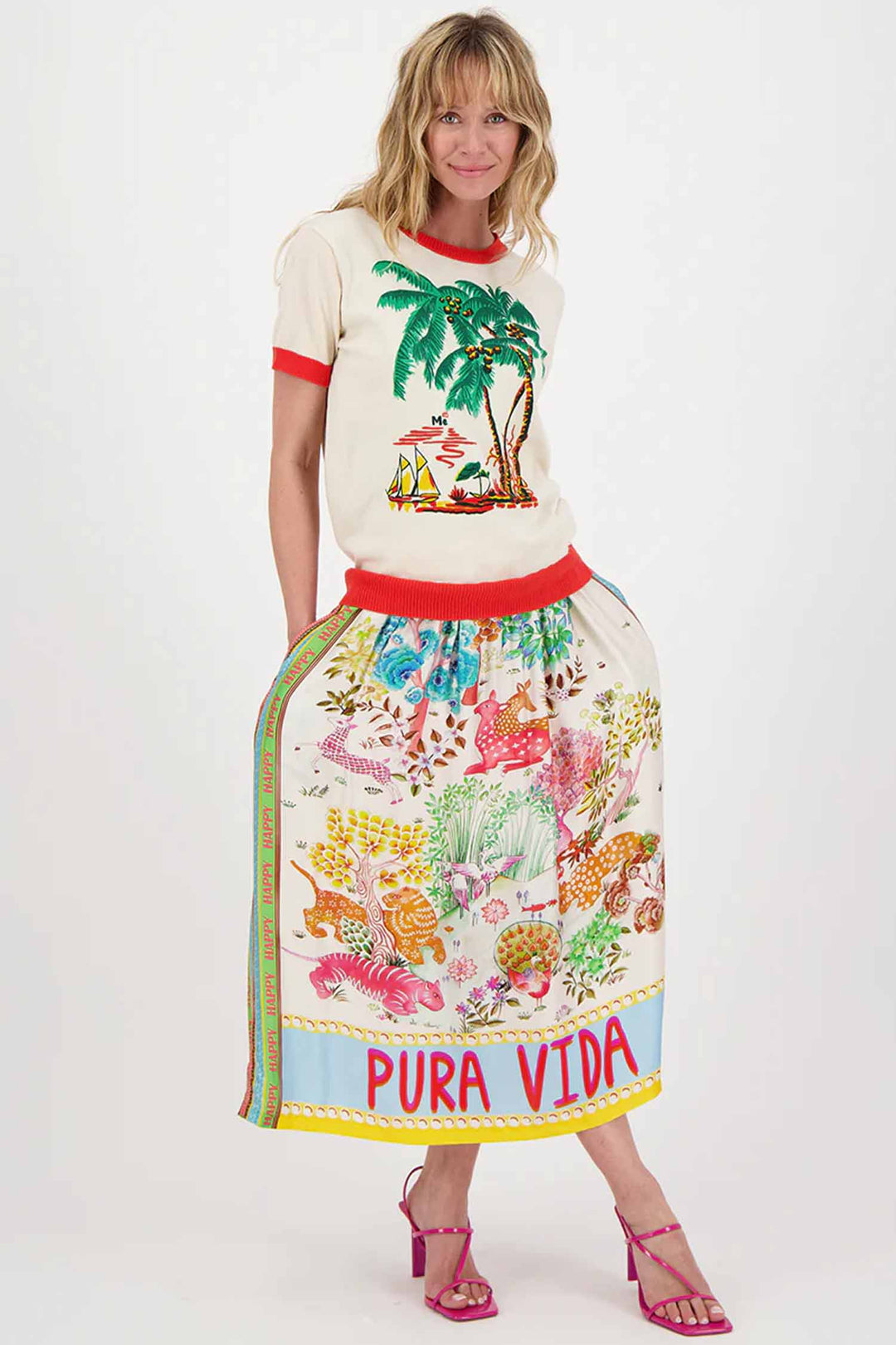 Vanessa Midi Skirt in Pura Vida