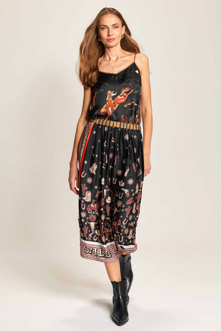 Vanessa Midi Skirt in Rodeo