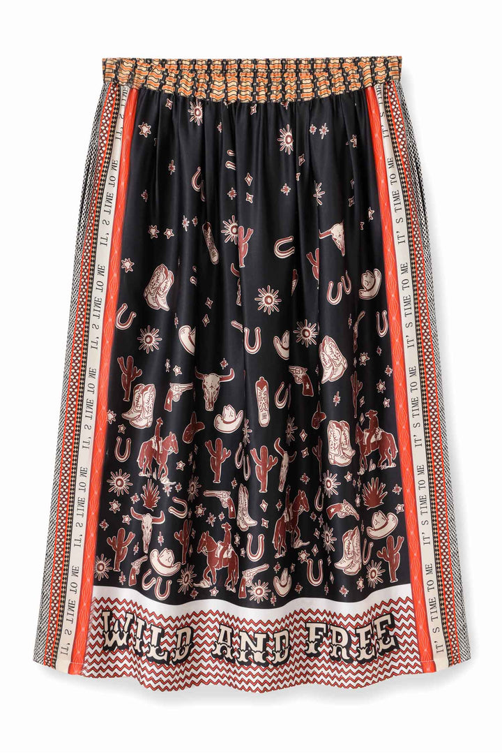 Vanessa Midi Skirt in Rodeo