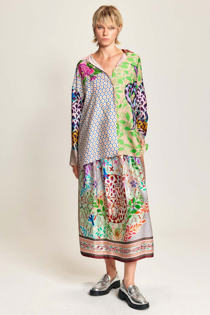 Vanessa Midi Skirt in Shipibo