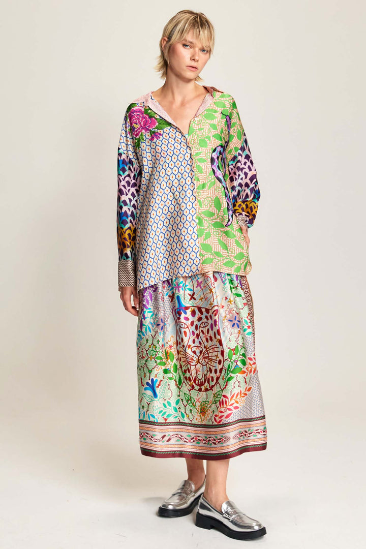 Vanessa Midi Skirt in Shipibo