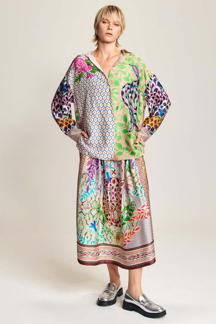 Vanessa Midi Skirt in Shipibo