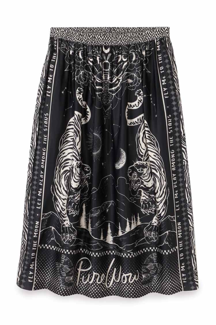Vanessa Printed Midi Skirt in Magic