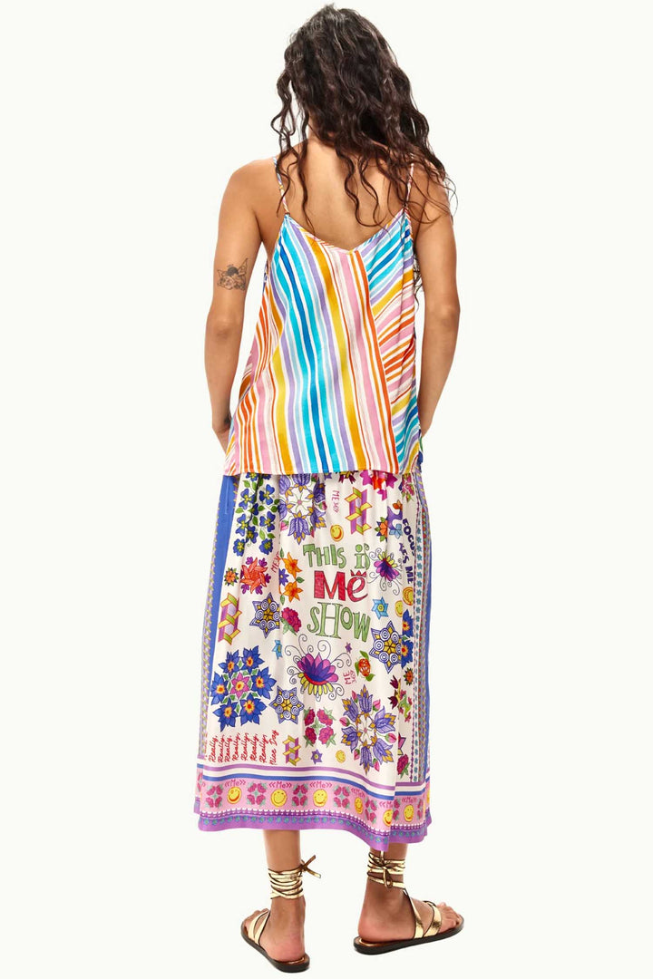 Vanessa Printed Midi Skirt in Markers
