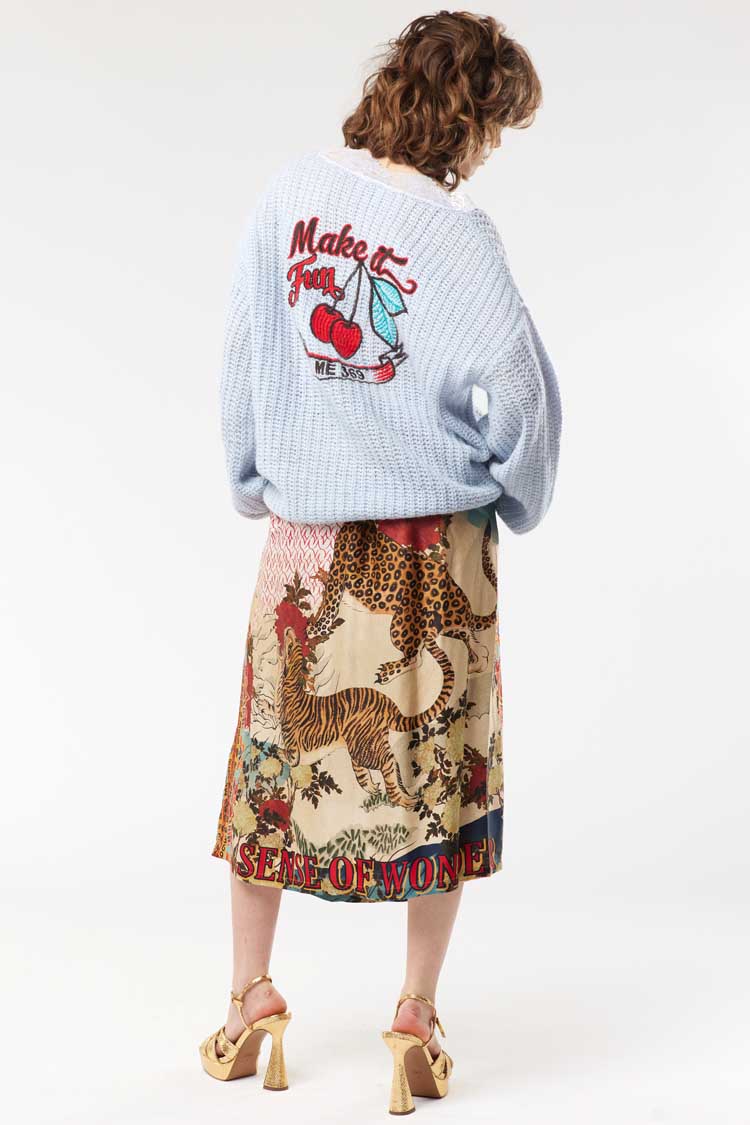 Vanessa Printed Midi Skirt in Oriental