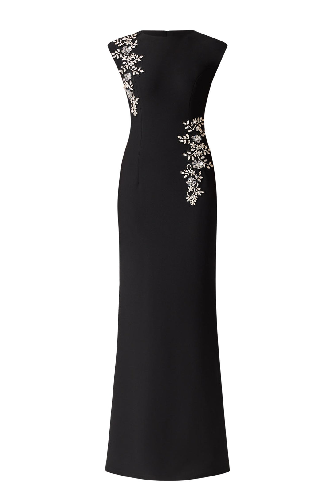 Veda Boatneck Sequin Gown in Black