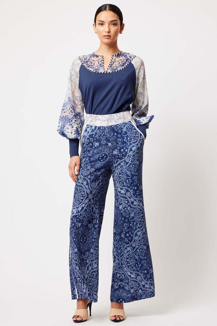 Venus Wide Leg Pants in Zodiac Print