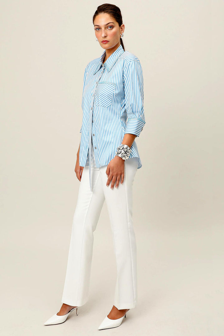 Vera Nova Shirt in Blue Stripe