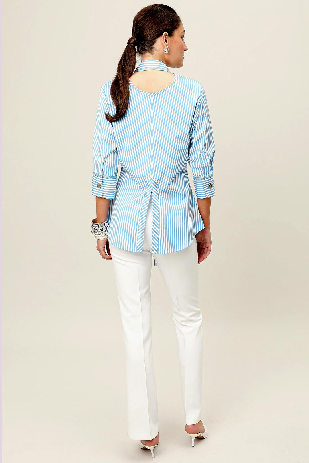 Vera Nova Shirt in Blue Stripe