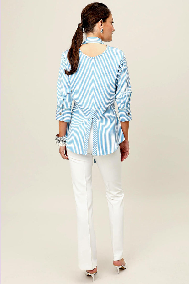 Vera Nova Shirt in Blue Stripe