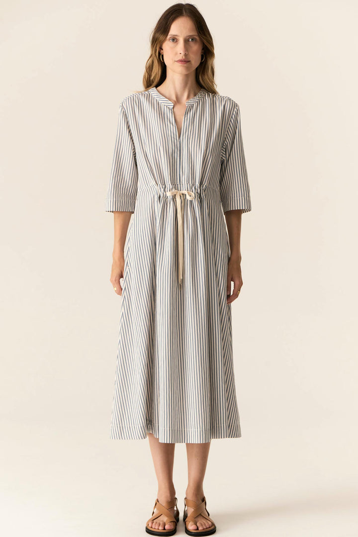 Vera Shirt Dress in Blue Stripe