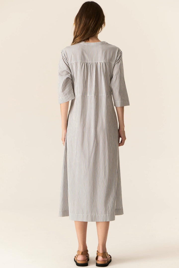 Vera Shirt Dress in Blue Stripe