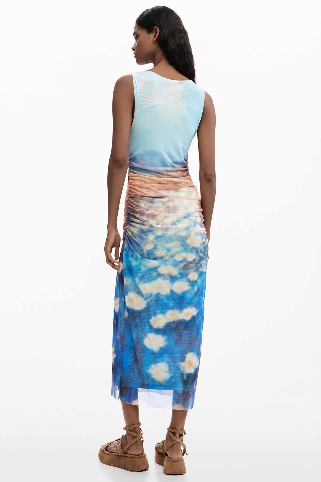 Vermont Midi Dress in Celeste Intenso