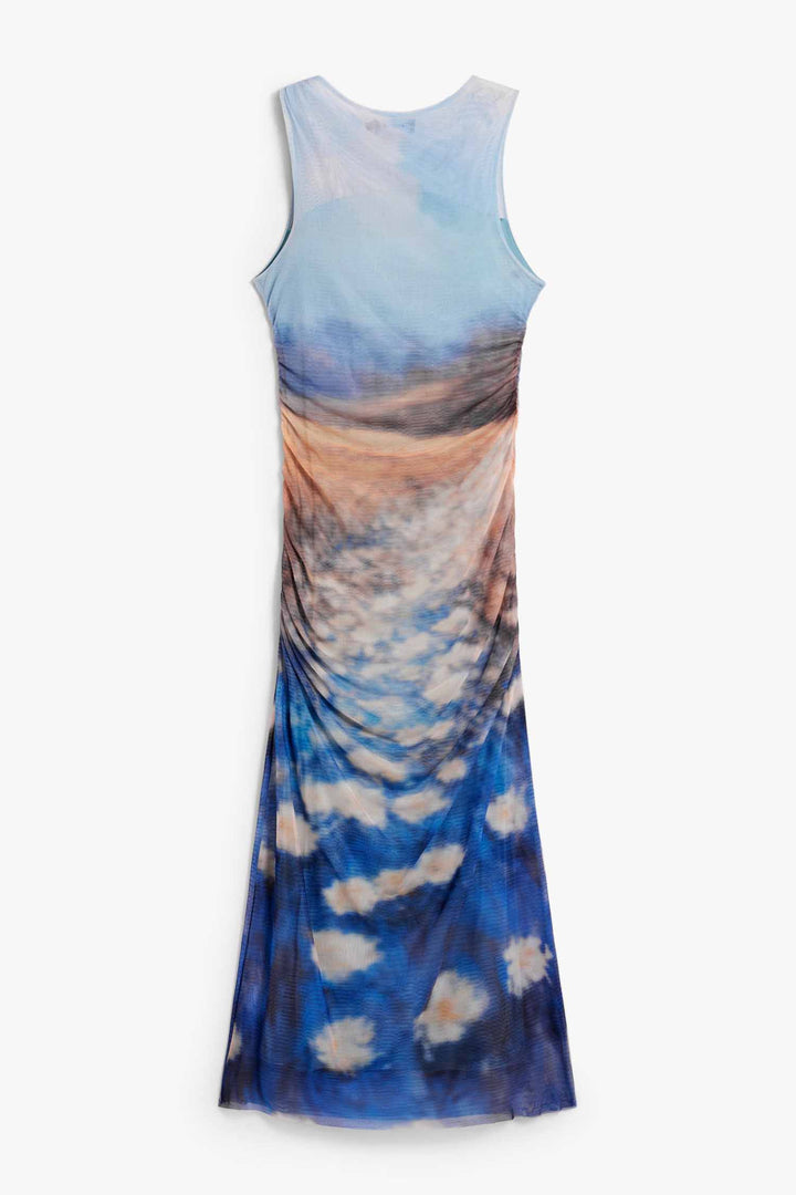 Vermont Midi Dress in Celeste Intenso