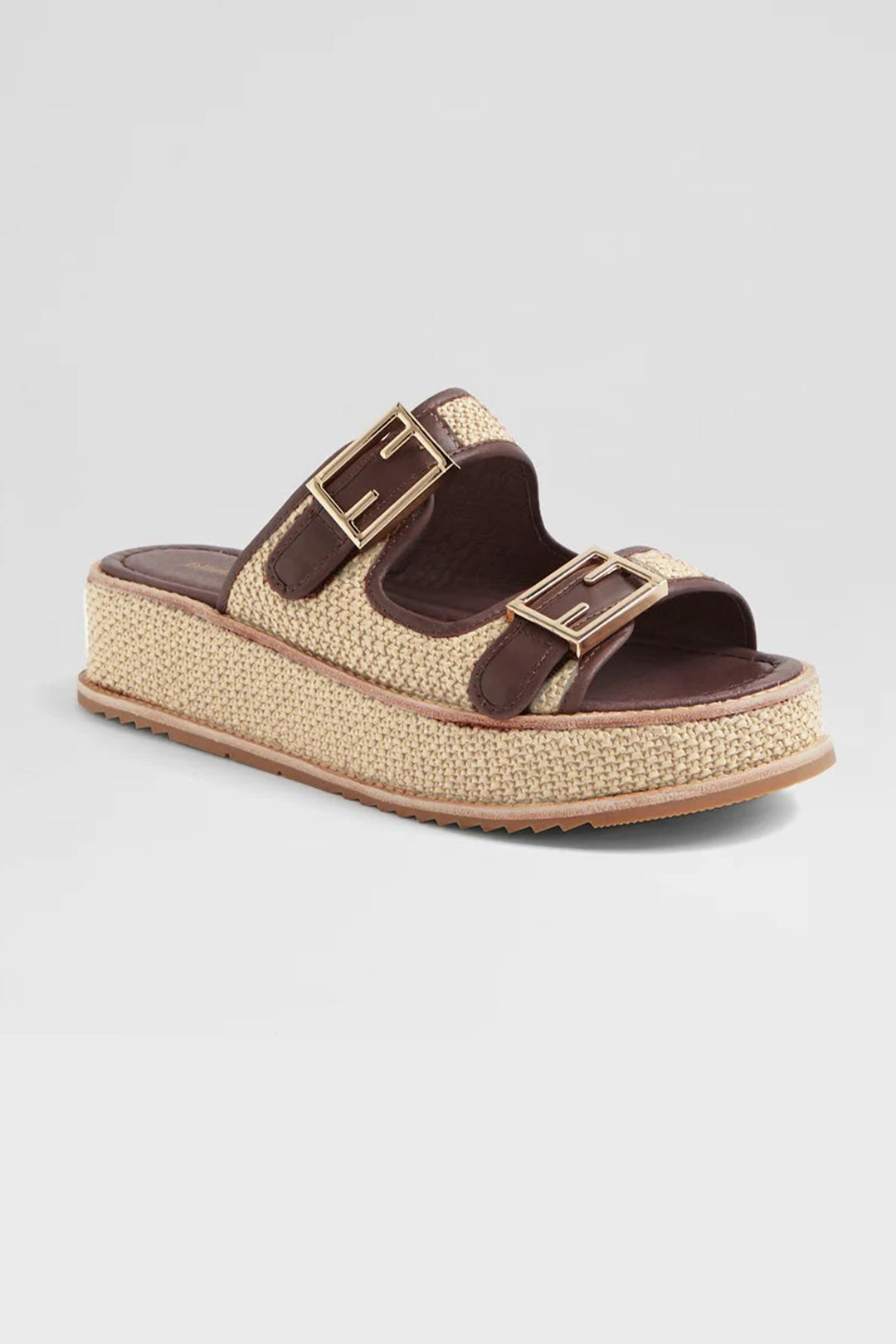 Vexta Leather Sandals in Chocolate Natural