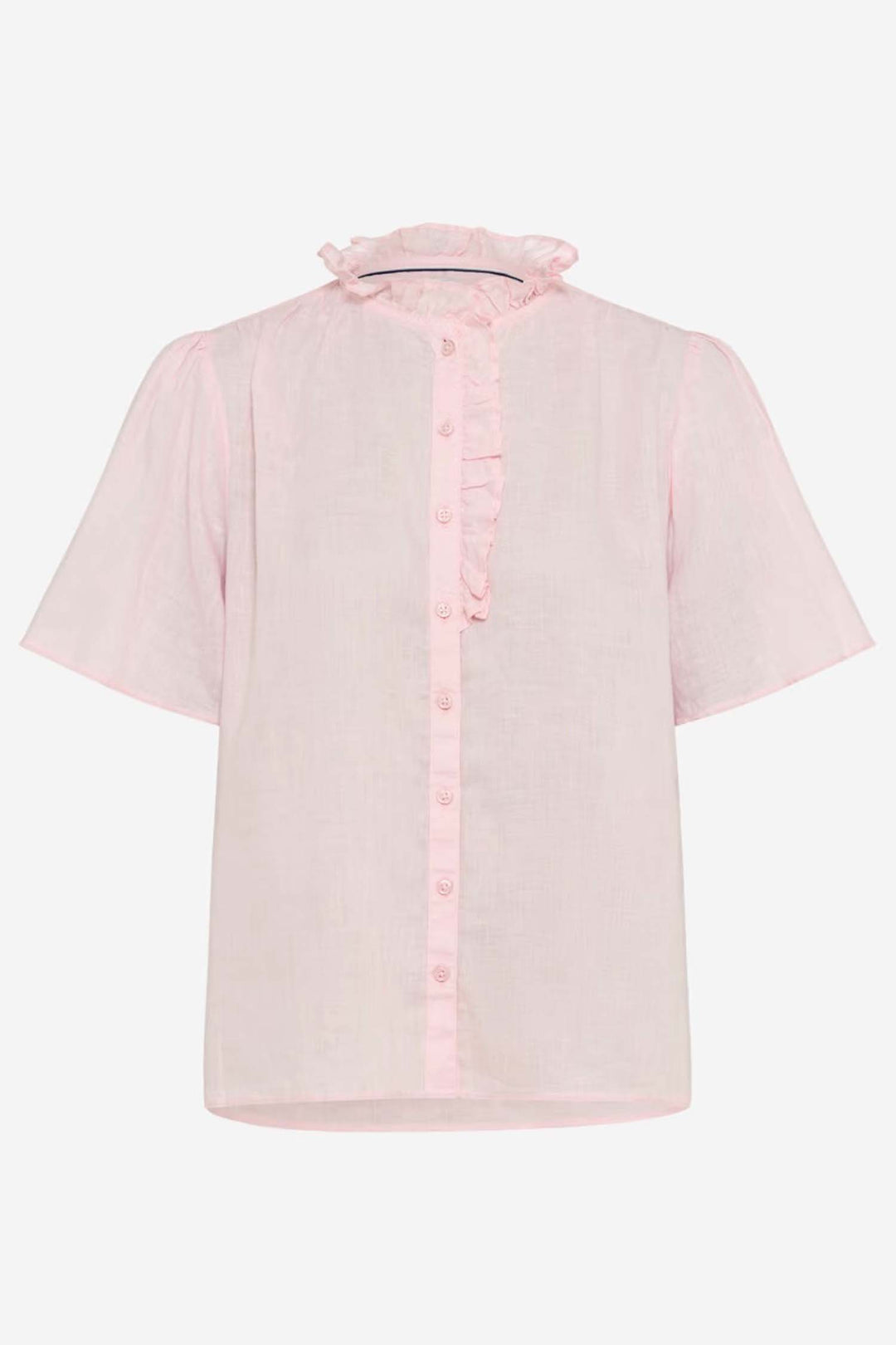 Vive Blouse w Frill in Dusty Rose