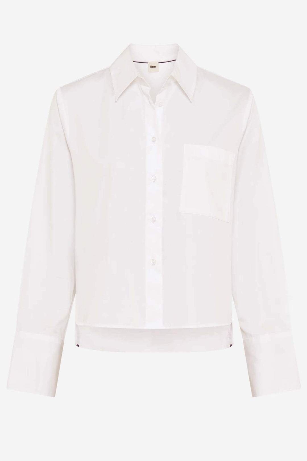 Vica Shirt w Contrast Stripe in White