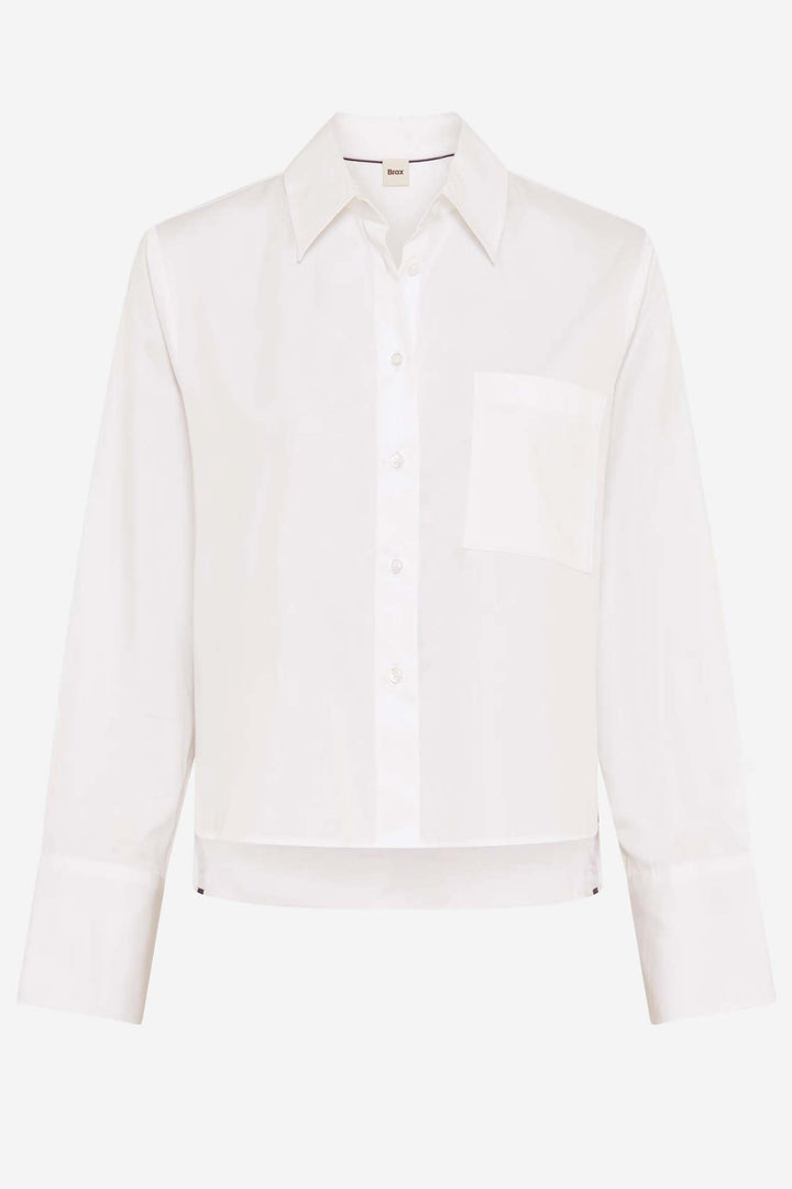 Vica Shirt w Contrast Stripe in White