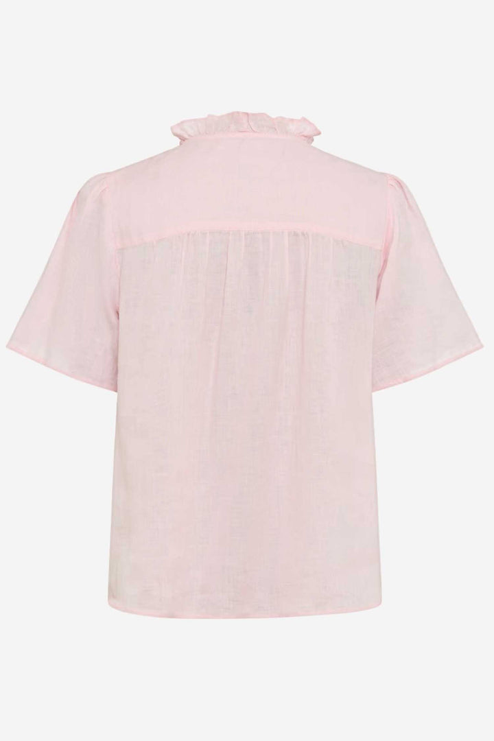 Vive Blouse w Frill in Dusty Rose