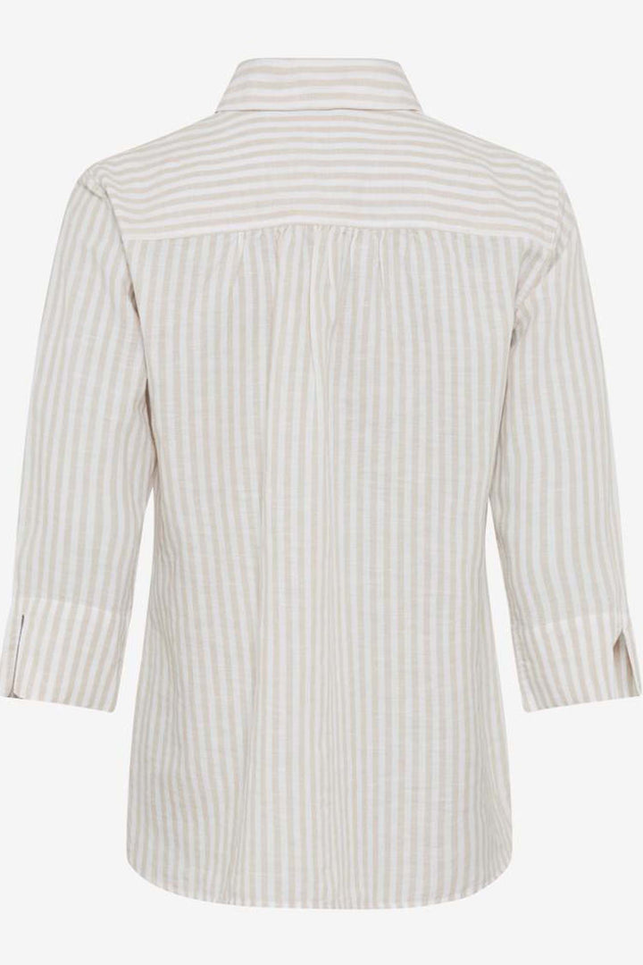 Vicki Button Up LS Collar Shirt Almond