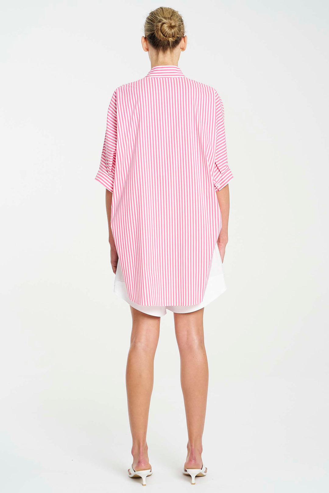 Vila Overshirt in Hot Pink Stripe
