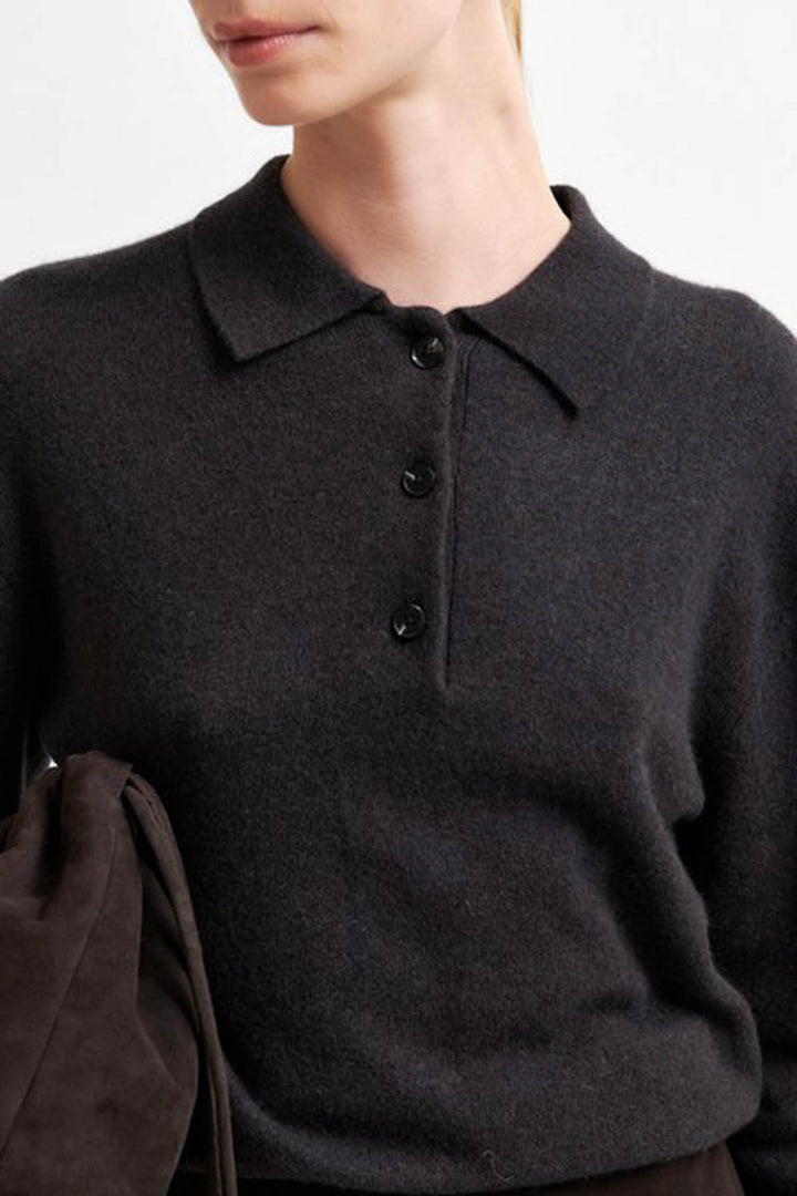 Vilena Knit LS in Chocolate Brown