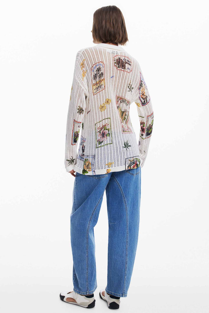 Vintage Stamp Cardigan