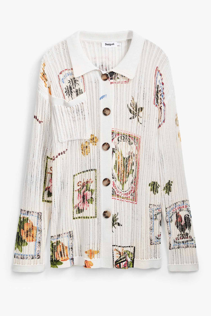 Vintage Stamp Cardigan
