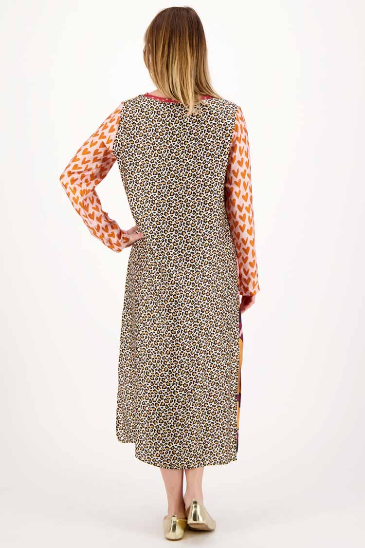 Violet V-Neck T-Dress in Sunset
