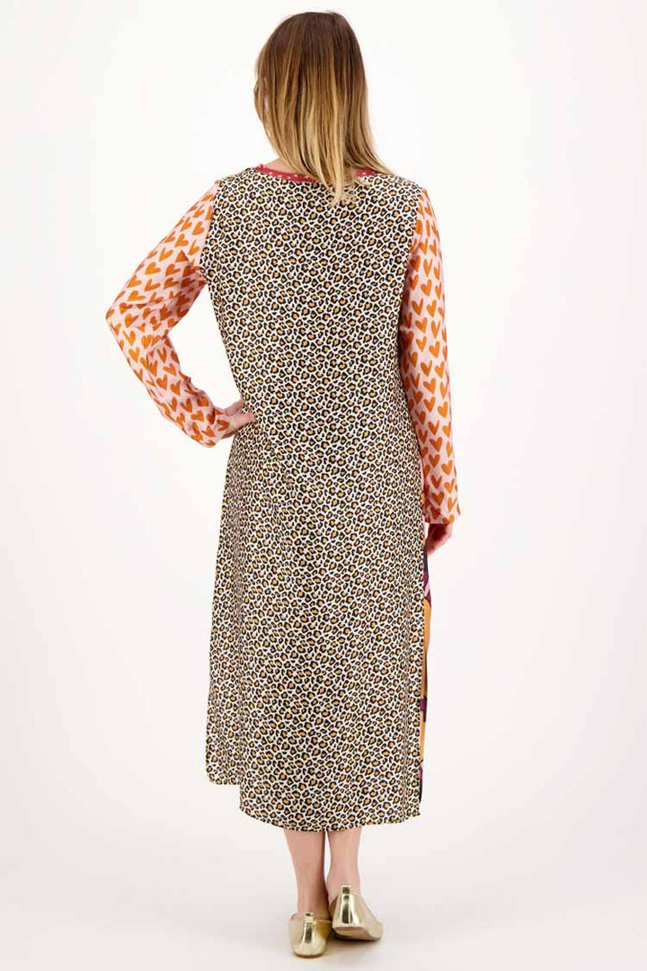 Violet V-Neck T-Dress in Sunset