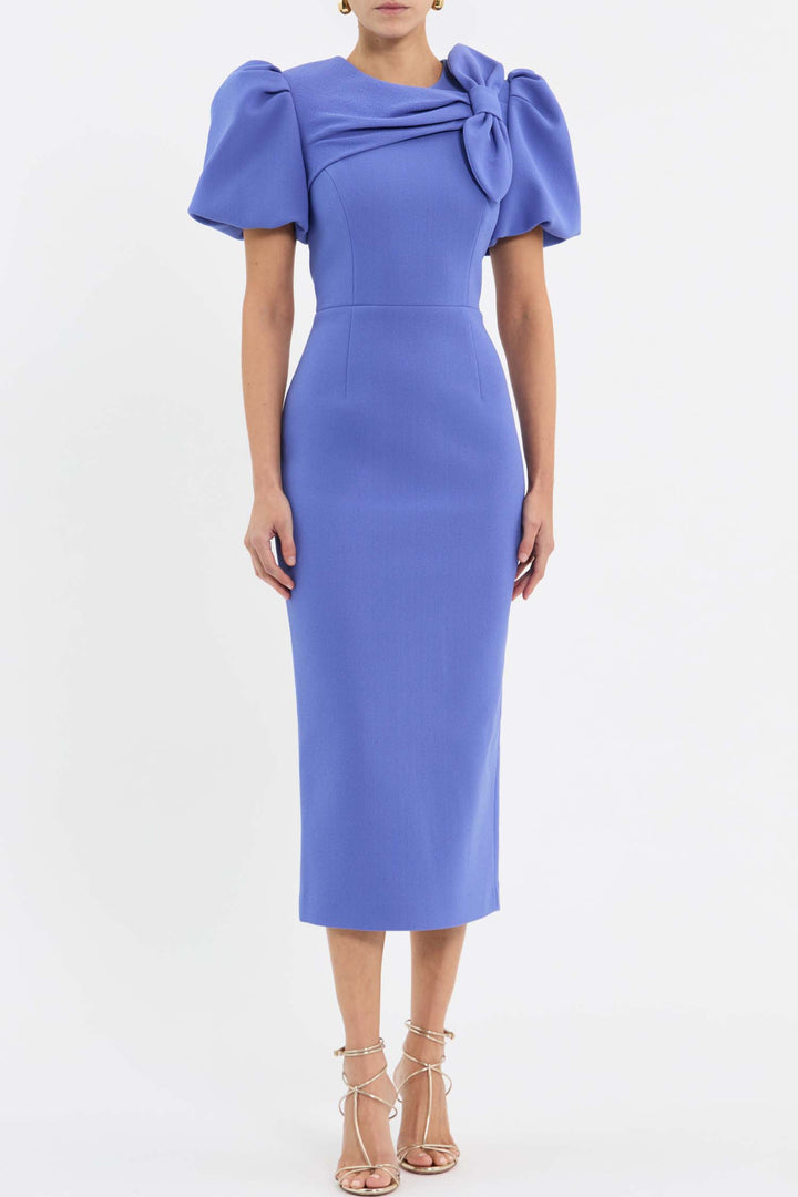 Violetta Midi Dress in Periwinkle Blue