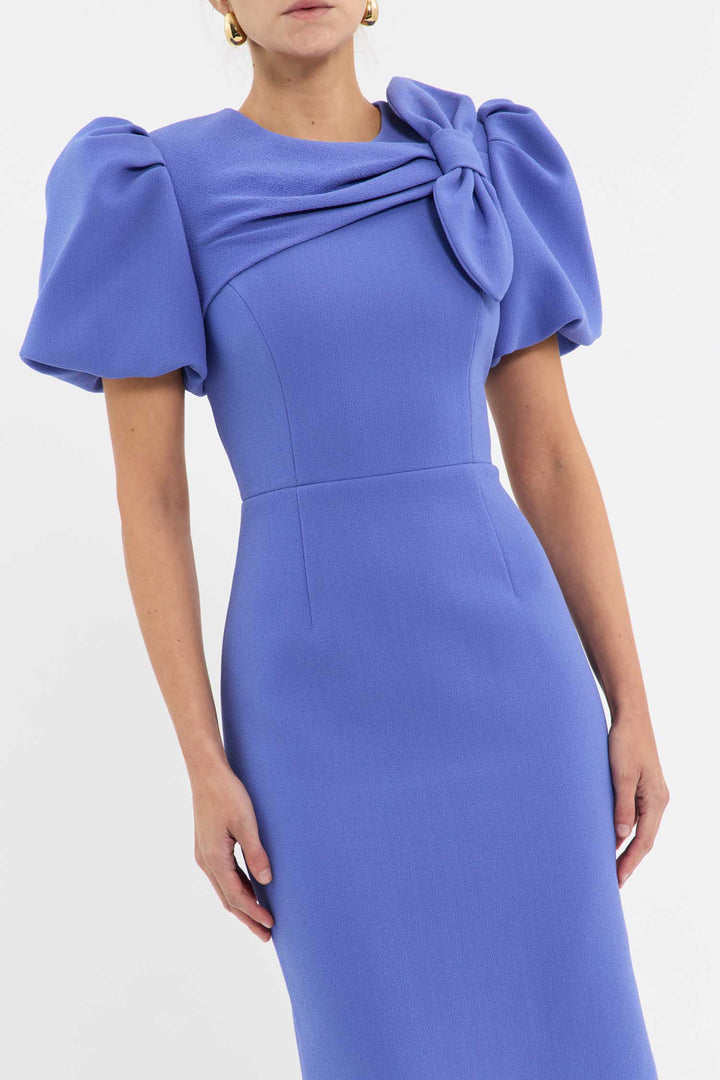 Violetta Midi Dress in Periwinkle Blue