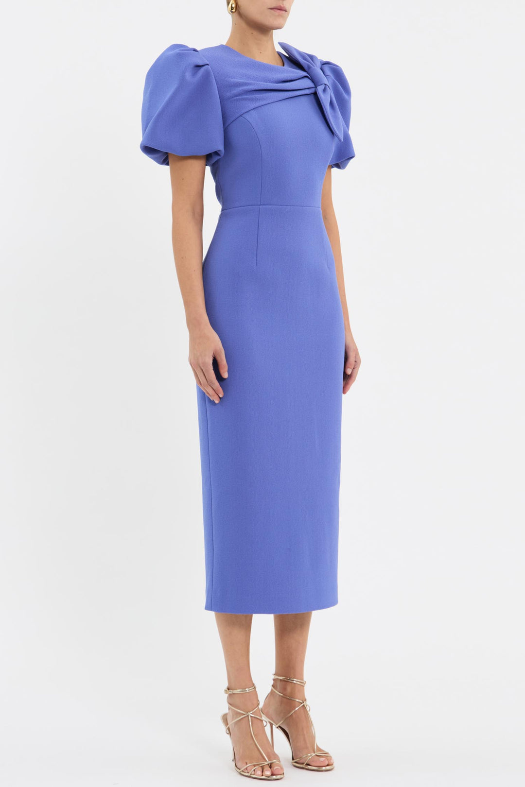 Violetta Midi Dress in Periwinkle Blue