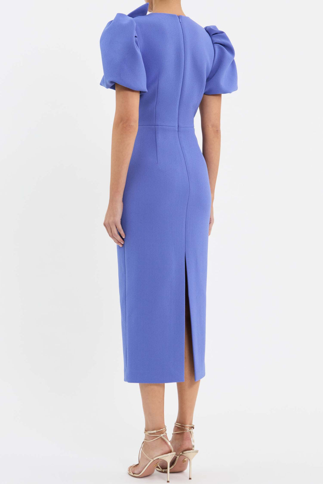 Violetta Midi Dress in Periwinkle Blue