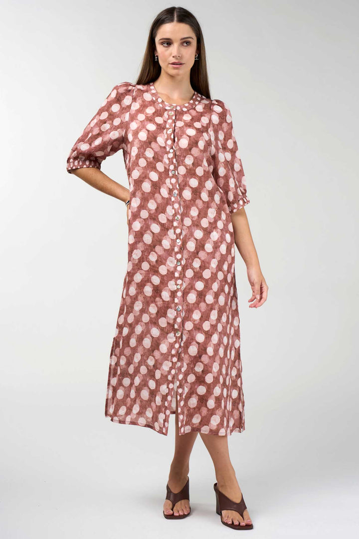 Vision Shirt Dress in Cocoa Multi