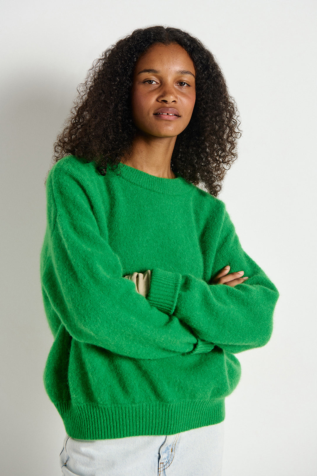 Vitow B-Neck LS Jumper in Clover
