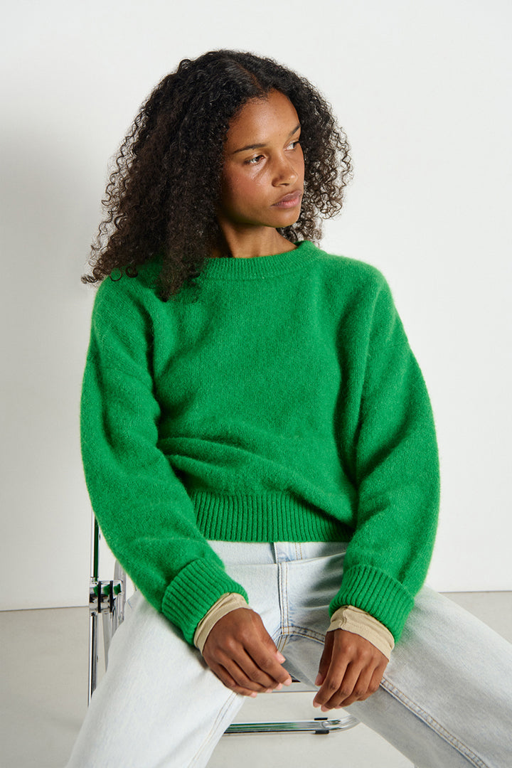 Vitow B-Neck LS Jumper in Clover