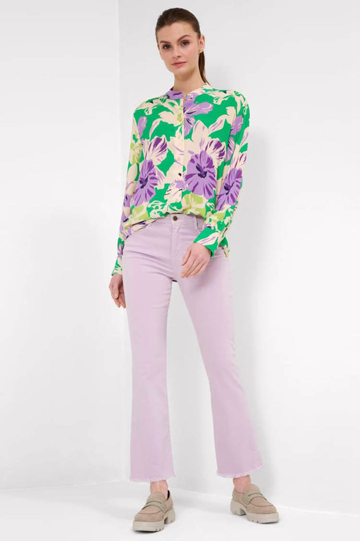 Viv Green Floral Printed Shirt