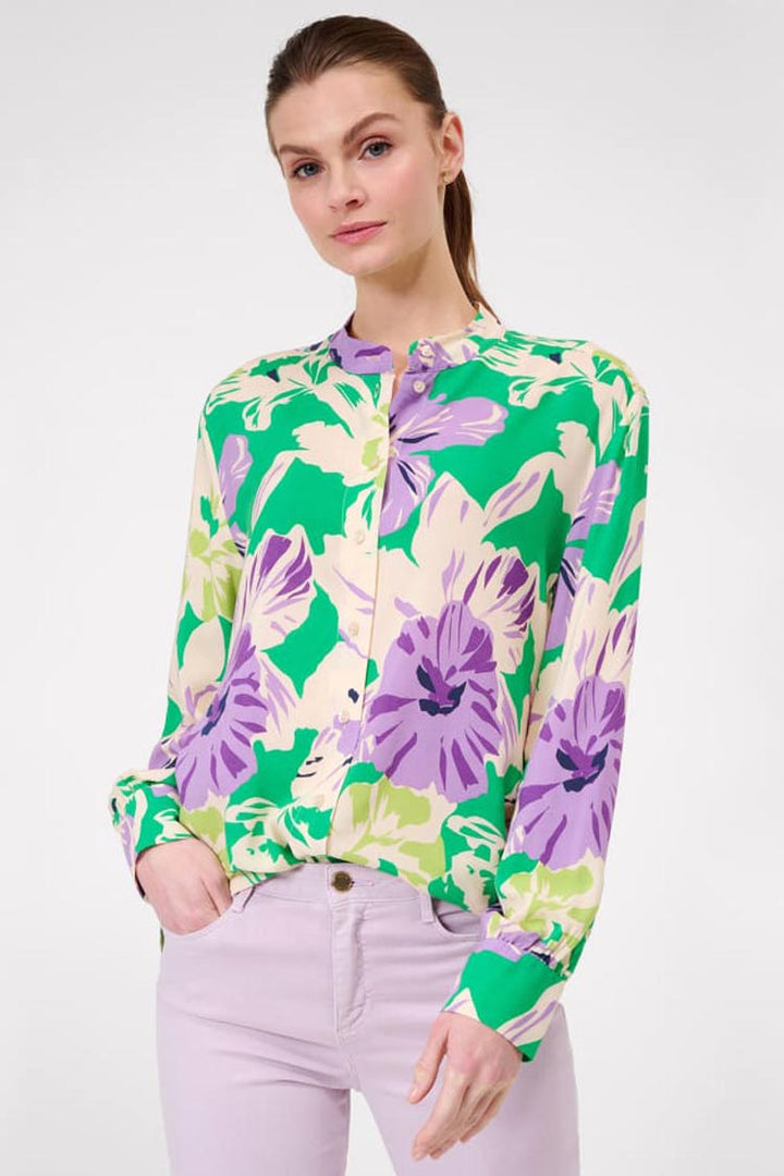 Viv Green Floral Printed Shirt